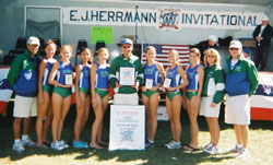 Image of the Lions Club Girl's Varsity A winning team CNS, presented by 2006 honoree, Mr. Santo Paniccia