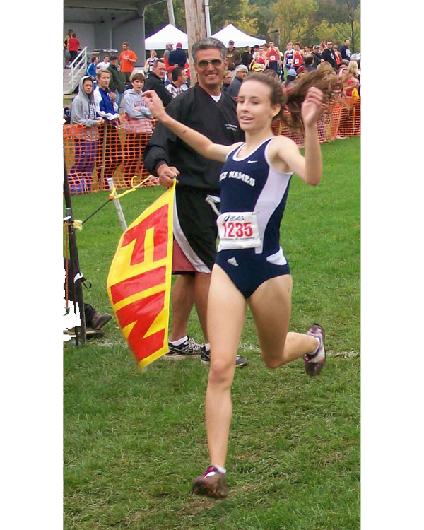 Image of the John Convertino Girls Varsity race winner Leah Triller from Academy of the Holy Names