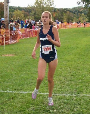 Image of the Utica City School District Girls JV race winner Brianna Freestone from Saratoga Springs
