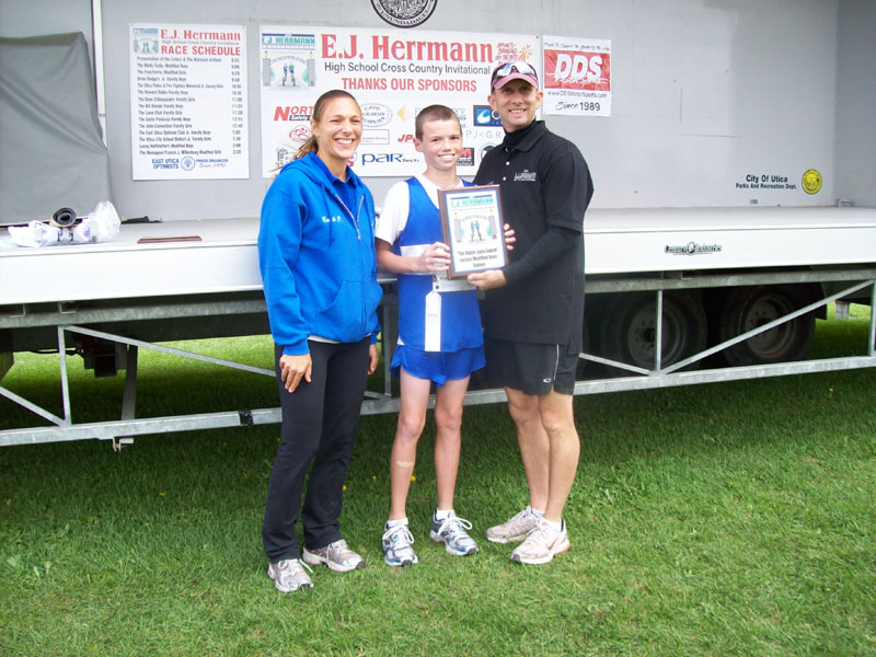 Image of the Ralph Lupia Award award winner Nicholas Bandel from Ilion, presented by Mr. Steve Roefaro