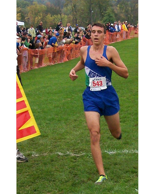 Image of the Santo Paniccia Boys Varsity race winner Anthony Lupia from Cicero-North Syracuse
