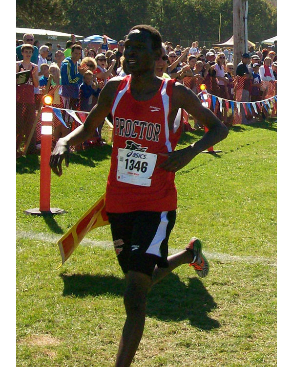 Image of the Santo Paniccia Boys Varsity race winner Zakaria Adam from Proctor