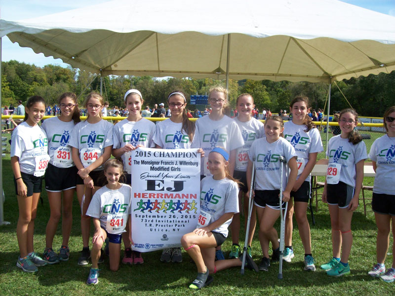 Image of the Monsignor Francis J. Willenburg Girls Modified winning team Cicero-North Syracuse