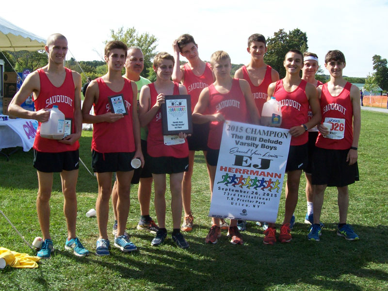 Image of the Bill DeLude Boys Varsity winning team Sauquoit Valley