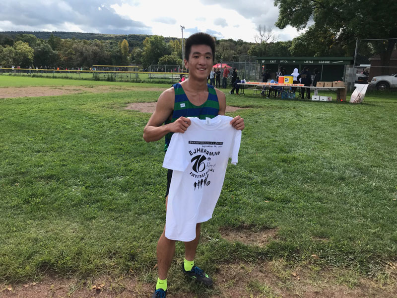 Image of the Brian Dodge Boys JV race winner Christian Carlin from Cicero-North Syracuse
