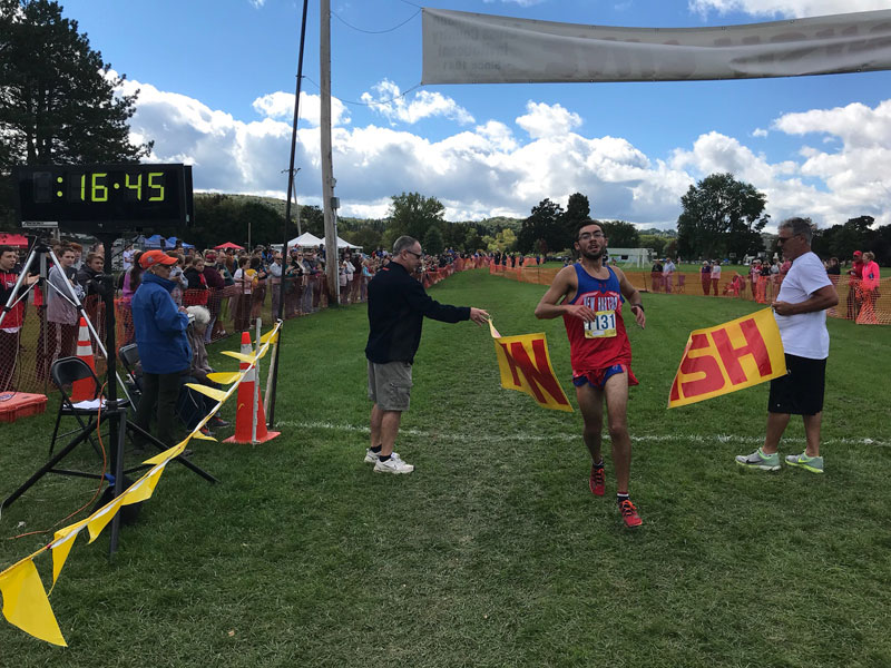 Image of the Santo Paniccia Boys Varsity race winner Josh Farmer from New Hartford