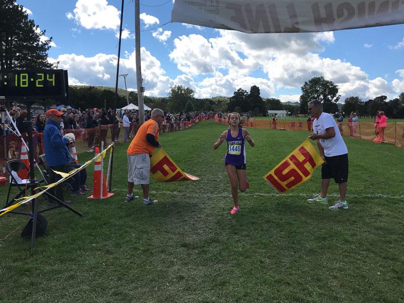 Image of the John Convertino Girls Varsity race winner Olivia Morganti from CBA Syracuse