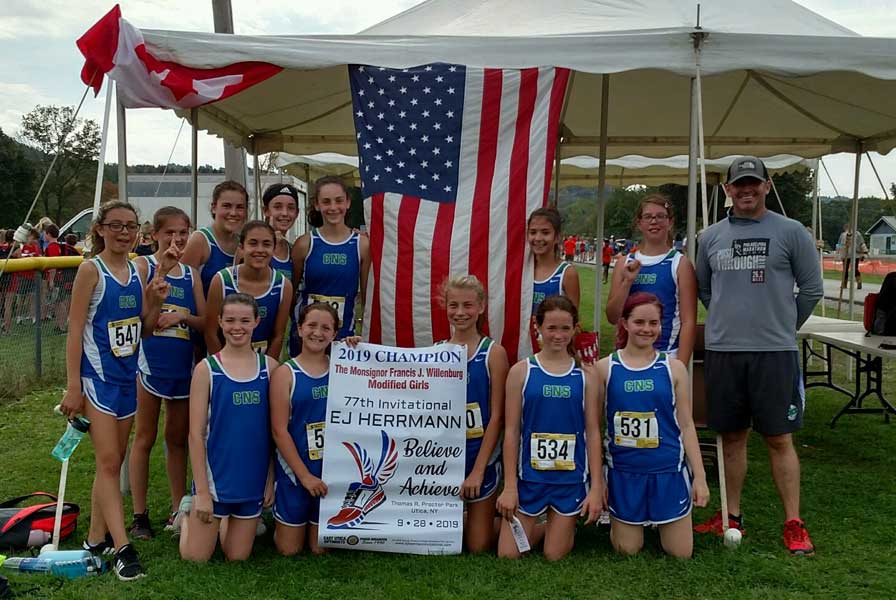 Image of the Monsignor Francis J. Willenburg Girls Modified winning team Cicero-North Syracuse