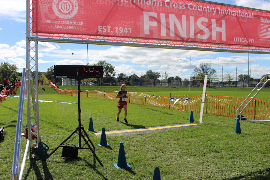 Image of the Monsignor Francis J. Willenburg Girls Modified race winner Kaylee Althiser from Carthage